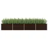 Image de Lit surélevé de jardin Marron 320x80x45 cm Acier galvanisé