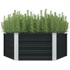 Image de Jardinière surélevée Anthracite 129x129x45 cm Acier galvanisé