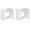 Image de Tables de chevet 2 pcs Blanc 40x30x40 cm Bois d ingénierie