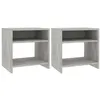 Image de Tables de chevet 2 pcs Gris béton 40x30x40 cm Bois d ingénierie
