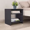 Image de Table de chevet gris brillant 40x30x40 cm bois d ingénierie