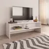 Image de Meuble TV Blanc 120x40x40 cm Bois d ingénierie
