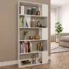 Image de vidaXL Bibliothèque/Séparateur de pièce Blanc brillant 80x24x159 cm800105