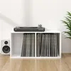 Image de Boîte de rangement de vinyles Blanc brillant 71x34x36 cm