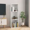 Image de Bibliothèque Meuble TV Blanc 36x30x114 cm Bois d ingénierie