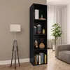 Image de Bibliothèque Meuble TV Blanc 36x30x143 cm Bois d ingénierie