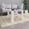 Image de Table basse Blanc brillant 60x60x42 cm Bois d'ingénierie