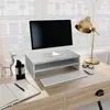 Image de Support de moniteur Gris béton 42x24x13 cm Bois d ingénierie