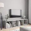 Image de vidaXL Boekenkast/tv-meubel 143x30x36 cm betongrijs800265
