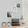 Image de vidaXL Wandschappen kubus 68x15x68 cm bewerkt hout wit800270