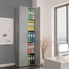 Image de Armoire de bureau Gris béton 60x32x190 cm Bois d ingénierie