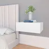 Image de Table de chevet flottante Blanc 40x30x15 cm Bois d ingénierie