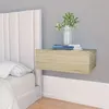 Image de Table de chevet flottante Chêne sonoma Bois d ingénierie