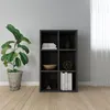 Image de Bibliothèque Buffet noir 66x30x98 cm bois d ingénierie
