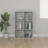 Image de Bibliothèque Buffet gris béton 66x30x98 cm bois d ingénierie