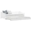 Image de vidaXL Cadre de lit extensible Blanc Bois de pin 90x200 cm