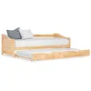 Image de Cadre de lit extensible sans matelas bois de pin 90x200 cm
