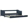 Image de vidaXL Cadre de lit extensible Gris Bois de pin 90x200 cm