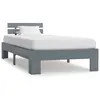 Image de Cadre de lit sans matelas gris bois de pin massif 90x200 cm