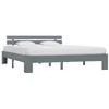 Image de Cadre de lit sans matelas gris bois massif de pin 180x200 cm
