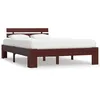 Image de Cadre de lit sans matelas marron foncé pin massif 120x200 cm