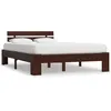 Image de Cadre de lit sans matelas marron foncé pin massif 140x200 cm