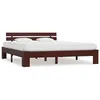 Image de Cadre de lit sans matelas marron foncé 140x200 cm pin massif
