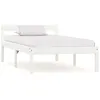 Image de vidaXL Cadre de lit - Bois de pin massif - 90 x 200 cm - Blanc