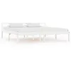 Image de Cadre de lit sans matelas blanc bois de pin massif 160x200 cm