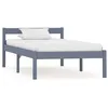 Image de vidaXL Bedframe massief grenenhout grijs 100x200 cm283197