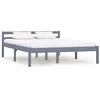 Image de vidaXL Bedframe massief grenenhout grijs 140x200 cm283199