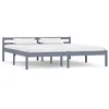Image de Cadre de lit sans matelas gris bois massif de pin 180x200 cm