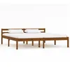 Image de Cadre de lit sans matelas marron miel pin massif 160x200 cm