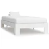 Image de Cadre de lit sans matelas blanc bois de pin massif 90x200 cm