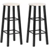 Image de Tabourets de bar lot de 2 noir MDF
