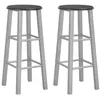 Image de Tabourets de bar lot de 2 argenté MDF