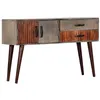 Image de vidaXL Table console Gris 120x35x75 cm Bois de manguier massif brut282742