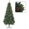 Image de vidaXL Sapin de Noël Artificiel avec Pommes de Pin Arbre de Noël Arbre Décoration de Noël Salon Salle de Séjour Maison Intérieur Jardin Extérieur Vert 210 cm