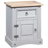 Image de vidaXL Table de chevet Pin mexicain Gamme Corona Gris 53x39x67 cm