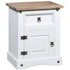 Image de vidaXL Table de chevet Pin mexicain Gamme Corona Blanc 53x39x67 cm