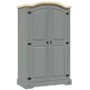 Image de Garde robe avec 2 portes Gamme Corona pin mexicain Gris