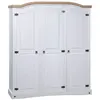 Image de Garde robe avec 3 portes Gamme Corona pin mexicain Blanc