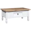 Image de Table basse Pin mexicain Gamme Corona Blanc 100x55x44 cm