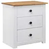 Image de vidaXL Table de chevet Blanc 46x40x57 cm Pin Gamme Panama282654
