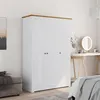Image de Garde robe 3 portes Blanc 118x50x171,5cm Pin Assortiment Panama