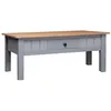 Image de vidaXL Table basse Gris 100x60x45 cm Pin massif Assortiment Panama