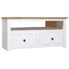 Image de Meuble TV d angle Blanc 93x49x49 cm Pin Assortiment Panama
