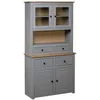 Image de Buffet haut Gris 93x40,5x180 cm Pin Gamme Panama