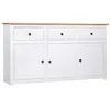 Image de Buffet Blanc 135x40x80 cm Pin solide Gamme Panama