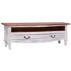 Image de vidaXL Tv-meubel 120x30x40 cm massief mahoniehout wit283902